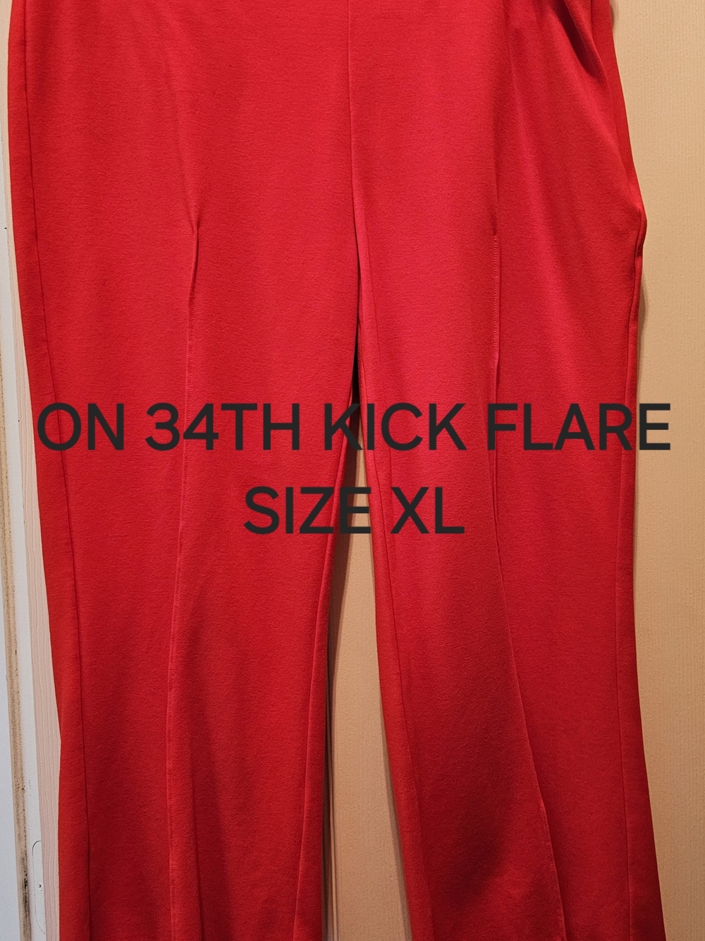 Kick Flare Women's Pants in Bright Red - Size XL